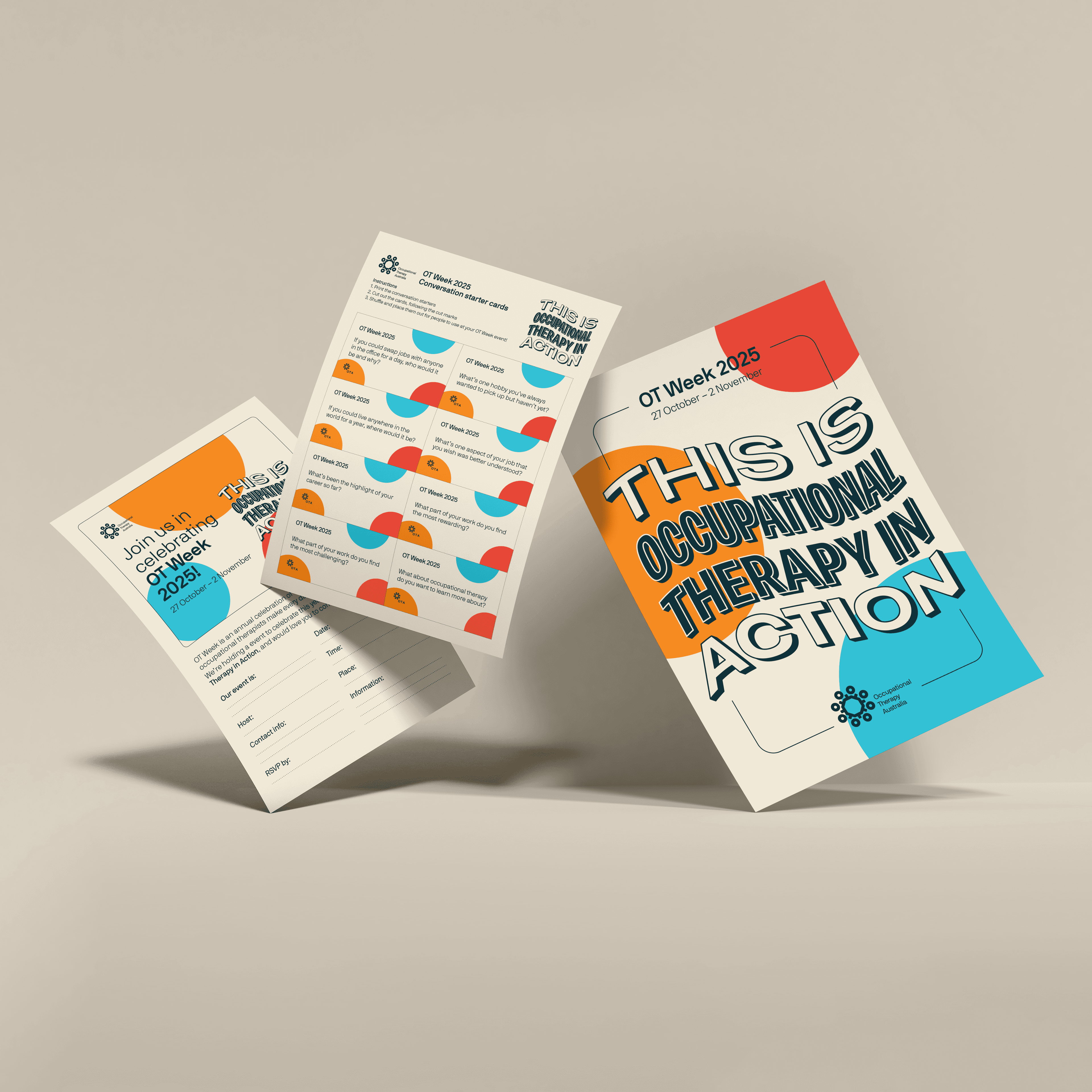 Free Floating Curved A3+a4 Poster Mockup