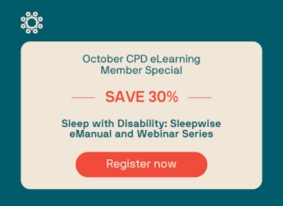 Sleep with Disability: Sleepwise eManual and Webinar Series - (SWD1229)